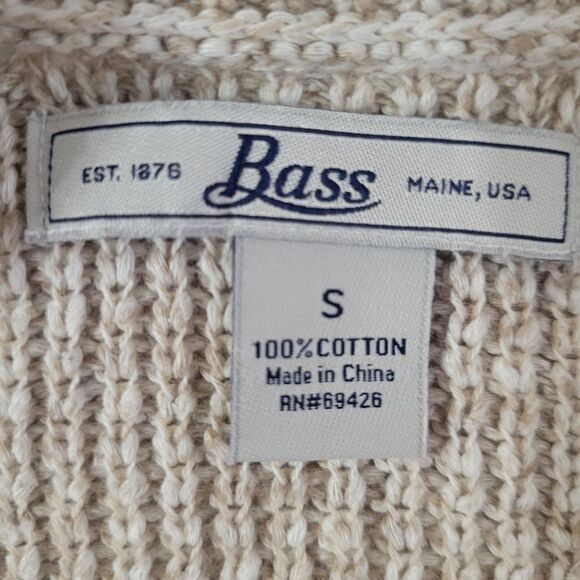 G.H. Bass Women’s Oatmeal Cotton Crewneck Long Sleeve Pullover Sweater - Picture 2 of 11